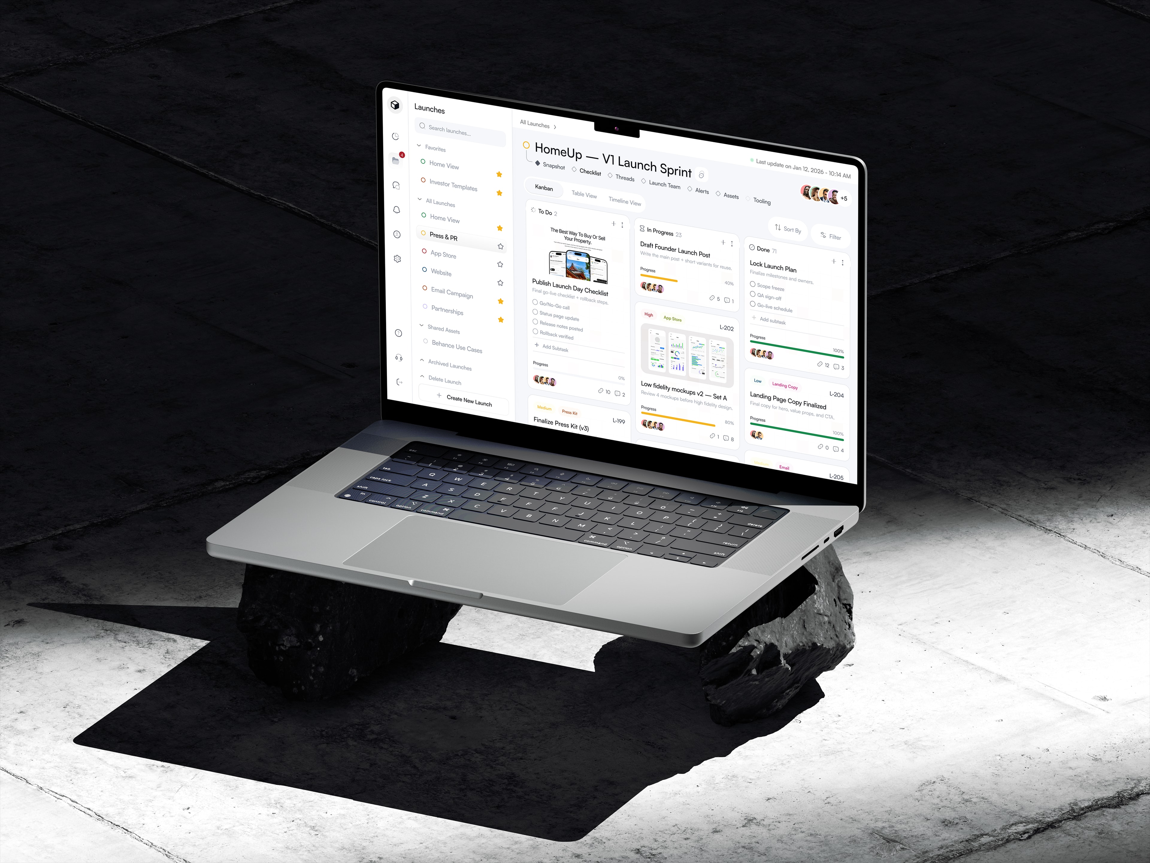 LevelByte website on laptop